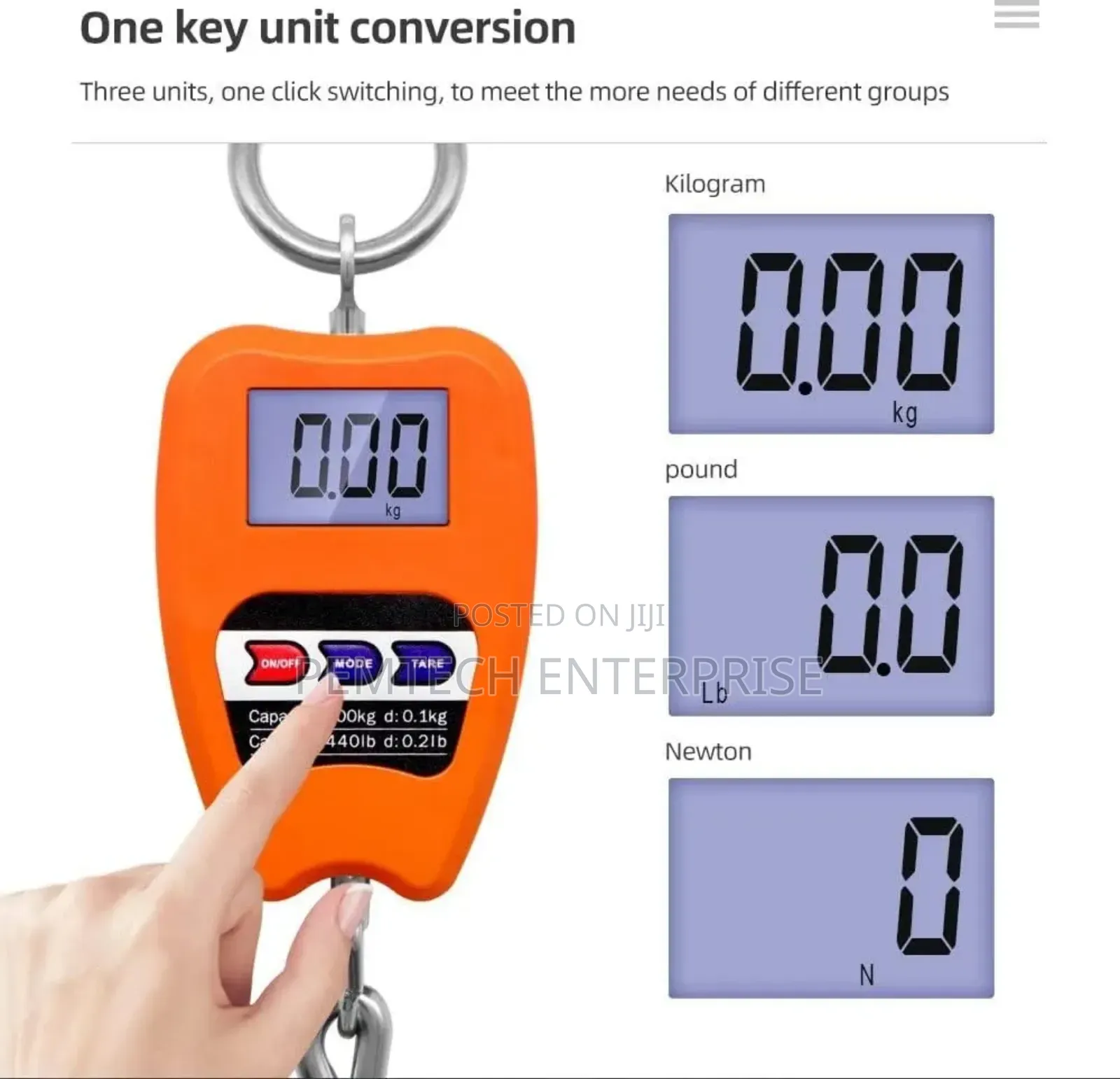 200kgs Portable Digital Hanging Crane Scale