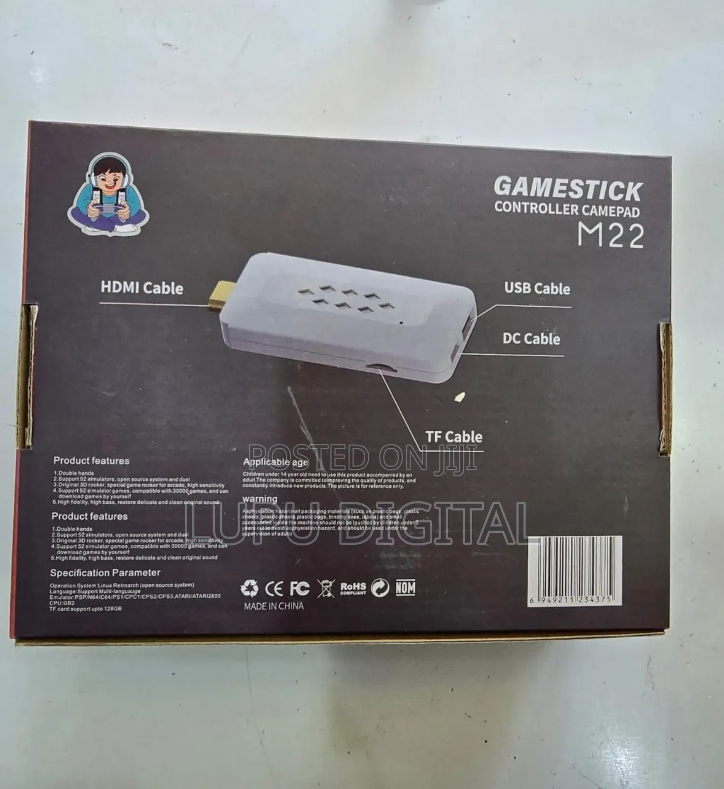 M22 Retro Game Stick Console PSP Mars 52 Emulators 1080p Hdmi Plug