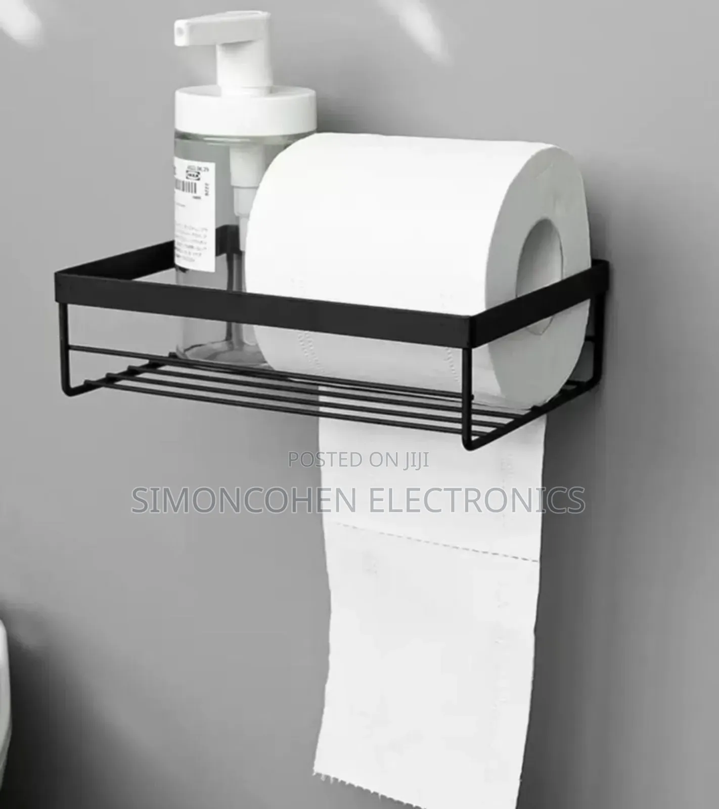 Punch Free Storage Rack For Toilet Paper / Tissue Holder