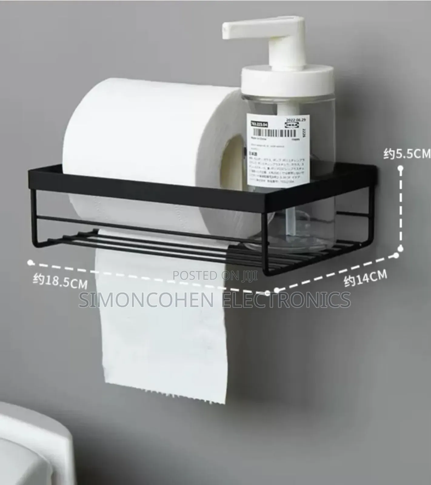 Punch Free Storage Rack For Toilet Paper / Tissue Holder