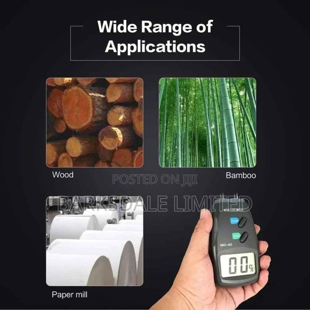 Digital Wood Moisture Meter 0-99.9% Md-4g Hygrometer Tester Concrete
