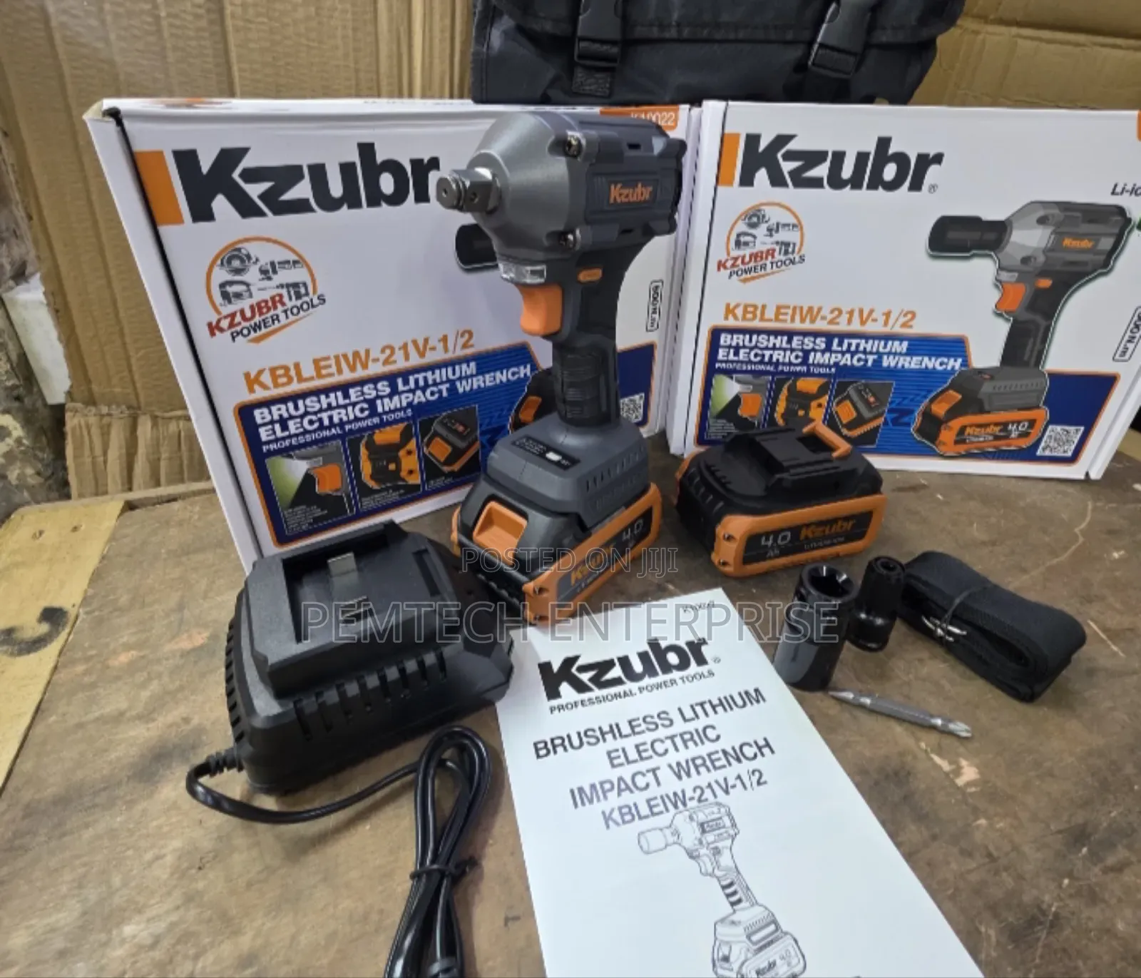 Kzubr Kbleiw-21v-1/2 Brushless Lithium Electric Impact Wrench.