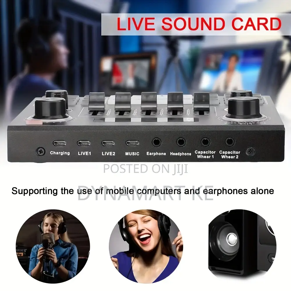 V9sj Live Sound Card – Professional Audio Mixer With Bluetooth, DSP