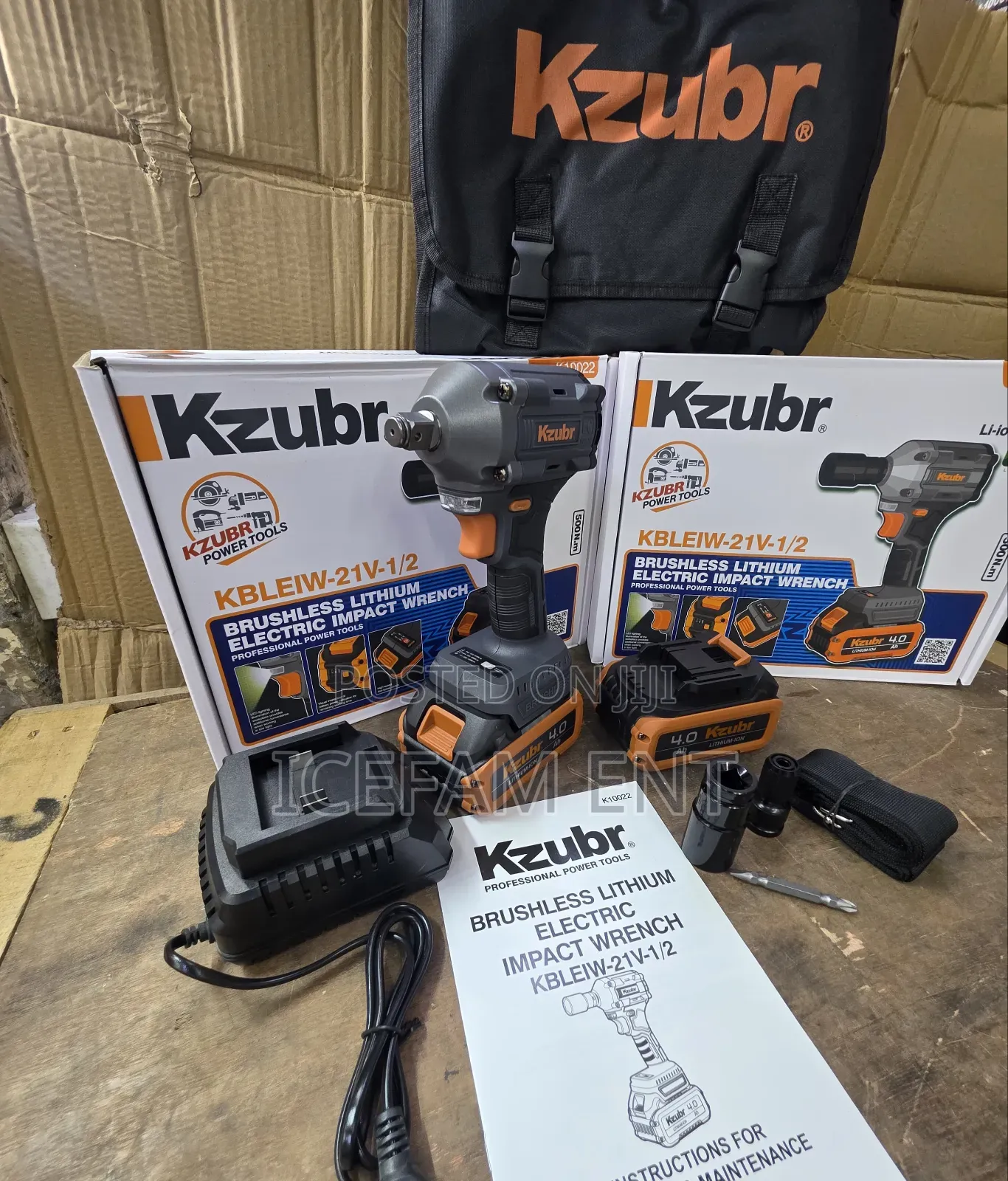 Kzubr Cordless Impact Wrench/1⁄2"Rechargeable Impact Wrench