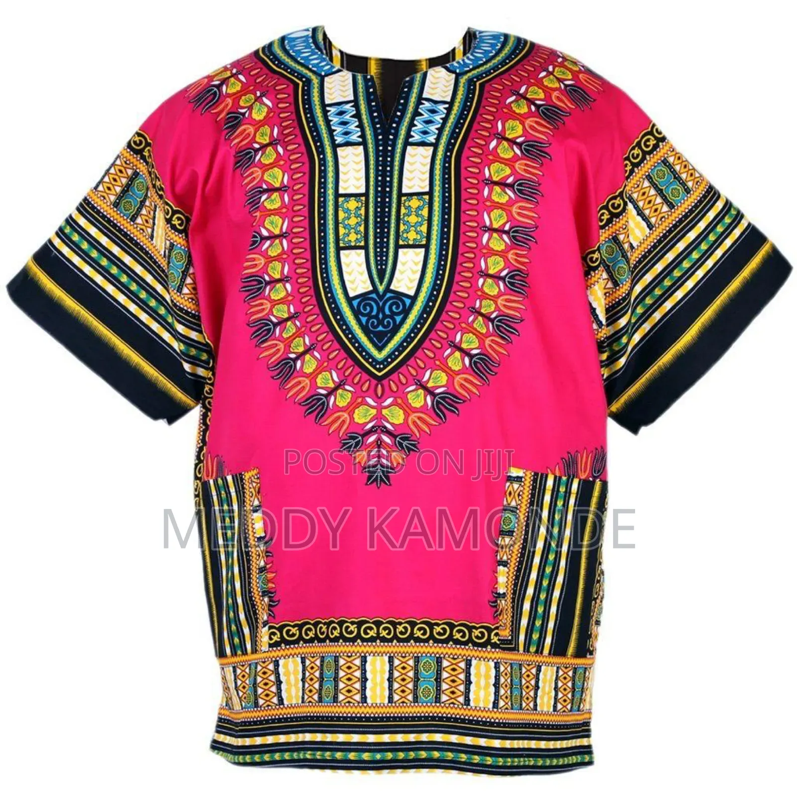 Unisex Pink/Brown African Shirts
