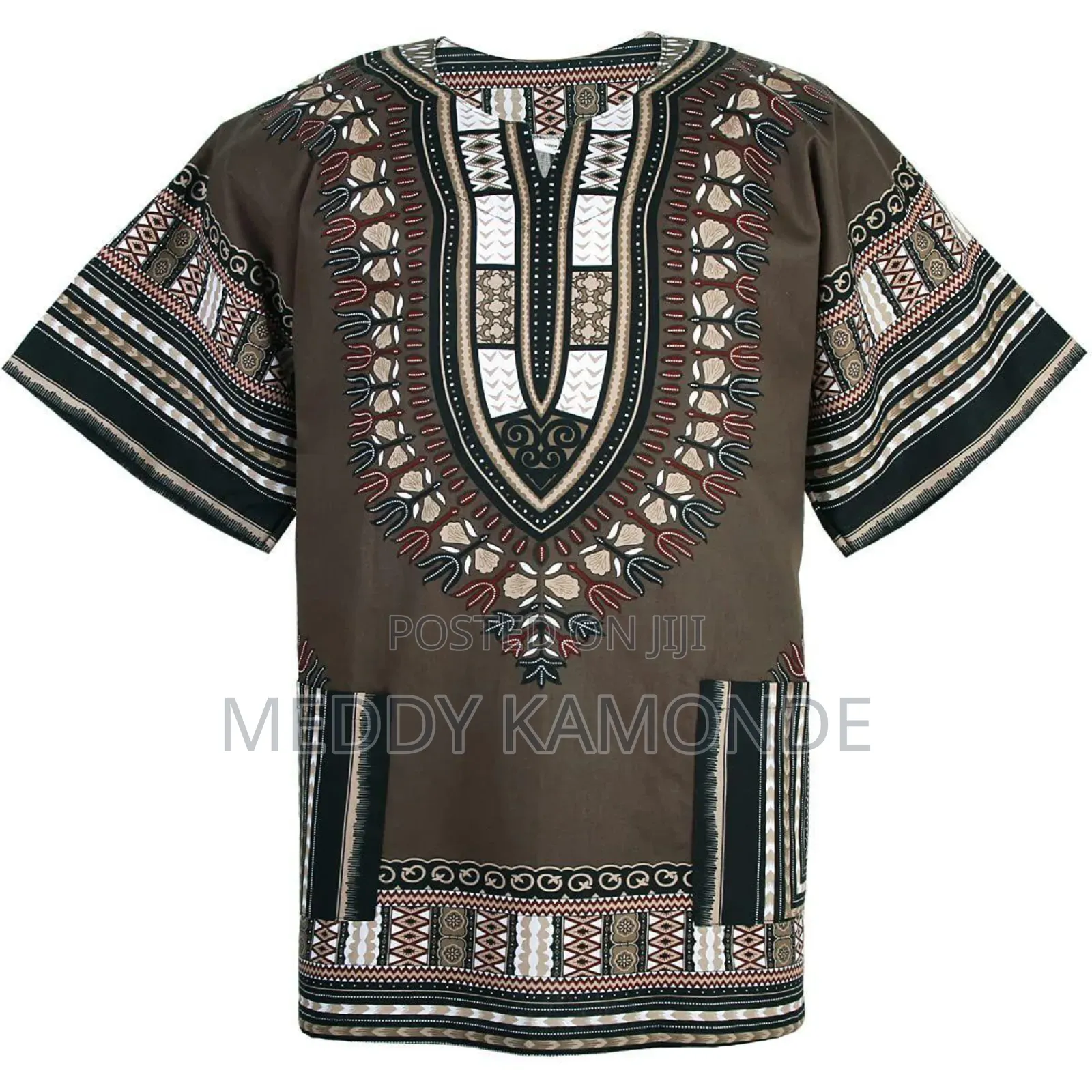 Unisex Pink/Brown African Shirts