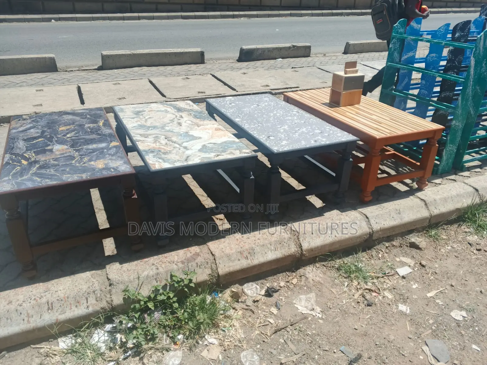 MDF Coffee Tables With Marble-Effect Tops