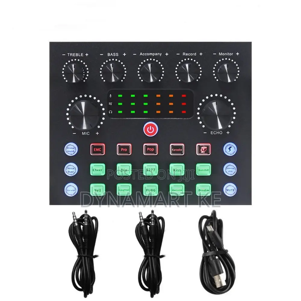 V8s Professional Live Sound Card Mixer – Audio Interface