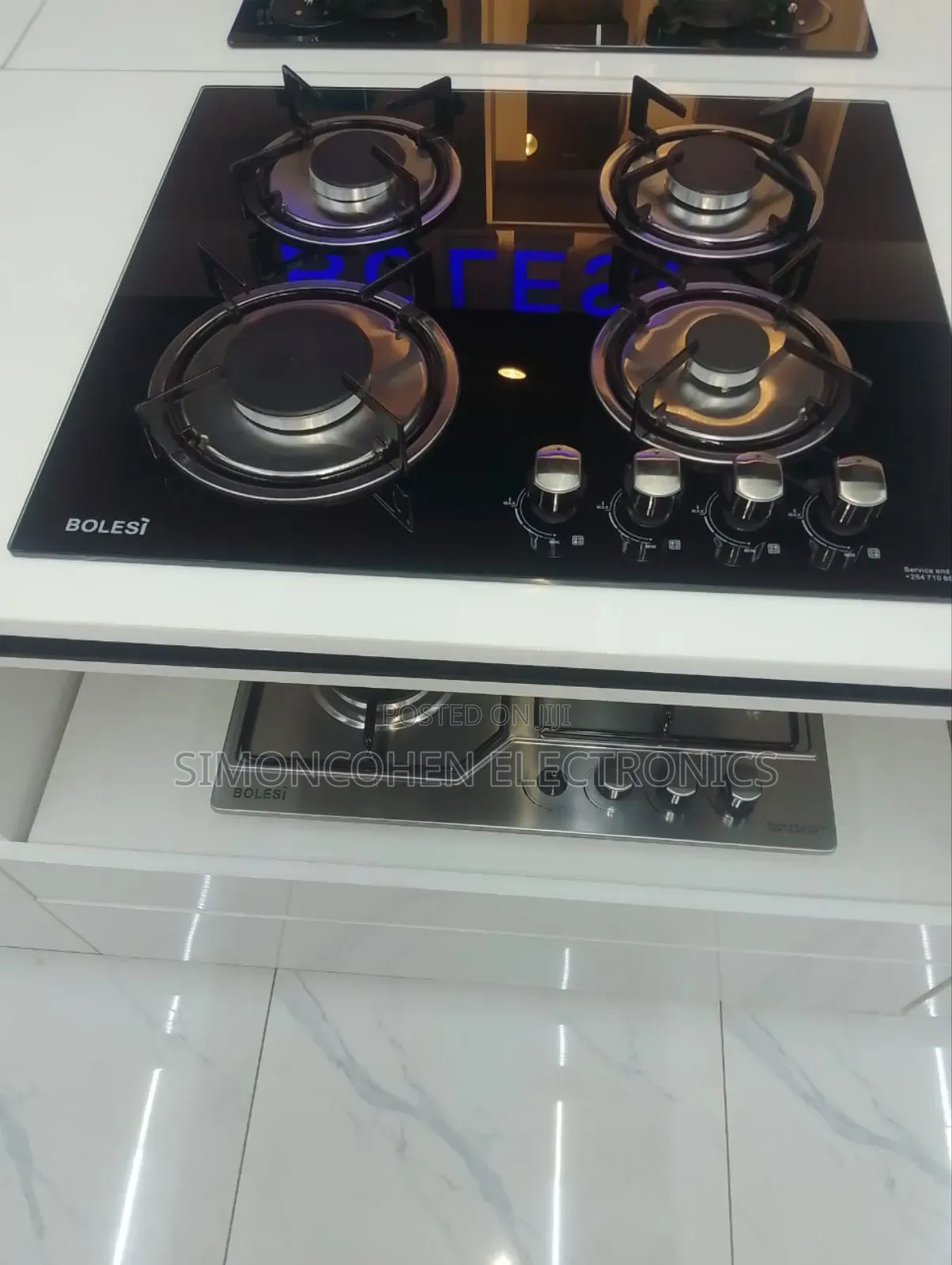 60cm Bolesi Hob 4 Gas Burners  Inbuilt Gas Hob Cooker