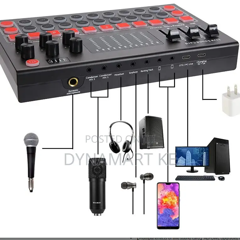 M9 Professional Live Sound Card – Bluetooth, Voice Effects, Auto-Tune