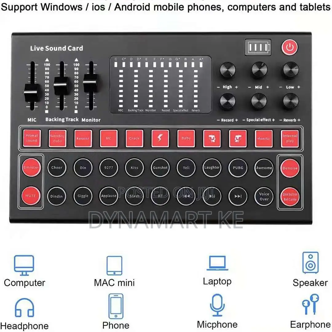 M9 Professional Live Sound Card – Bluetooth, Voice Effects, Auto-Tune