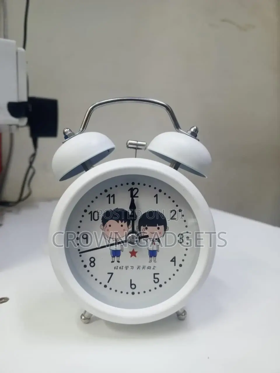 Mini Analog Twin Bell Alarm Clock With Silent Movement