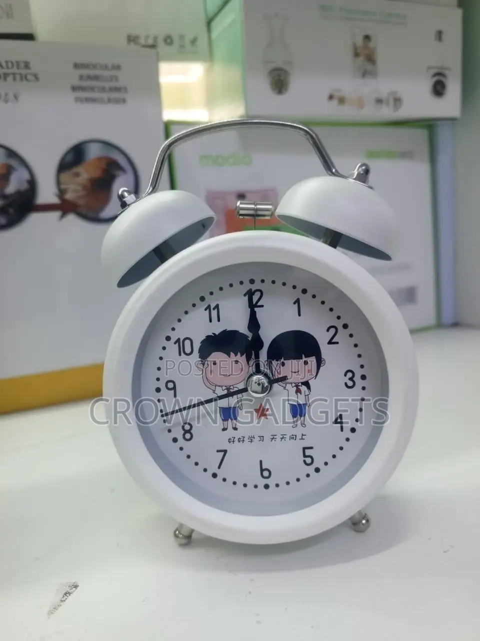 Cute Cartoon Alarm Clock for Study Room Bedroom