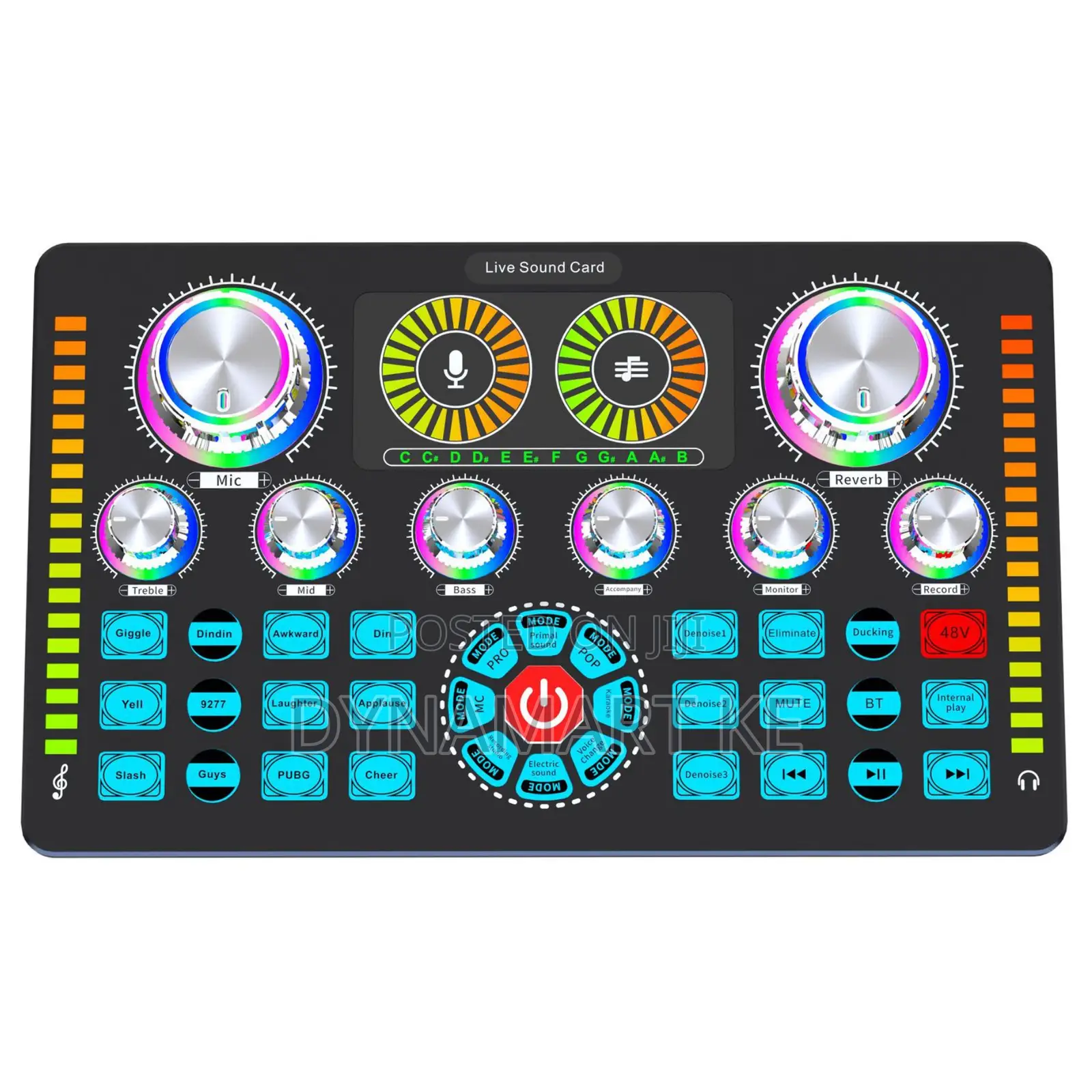 Q7 Live Sound Card Professional Audio Mixer, DSP Chip Voice Effects
