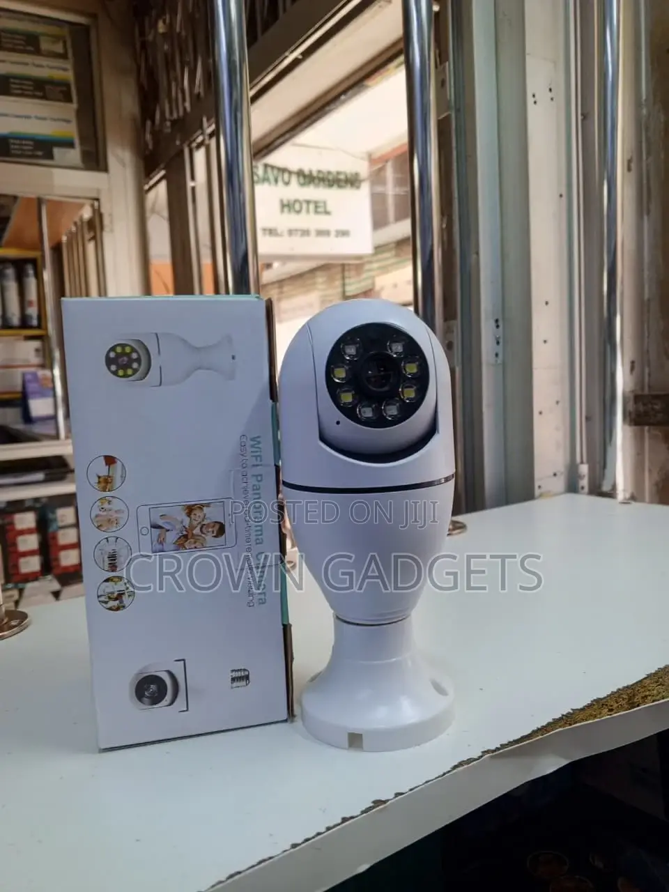 Panoramic E27 Socket Wifi CCTV Camera With Motion Alert