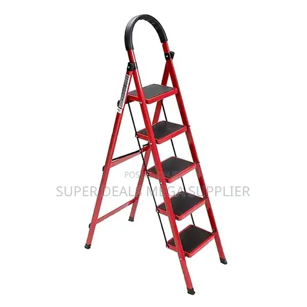 Portable Foldable Aluminum Non Slip Surface 5 Step Ladder Stepladder