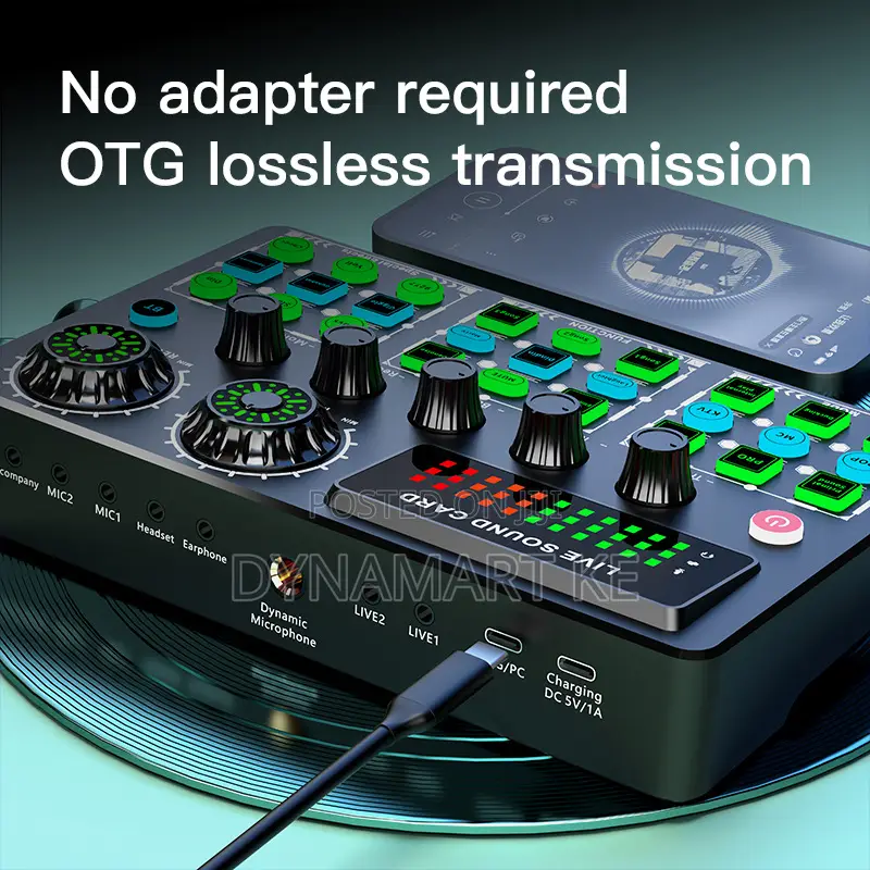 V99 Live Sound Card Professional Mixer With Dsp, Voice-Effects