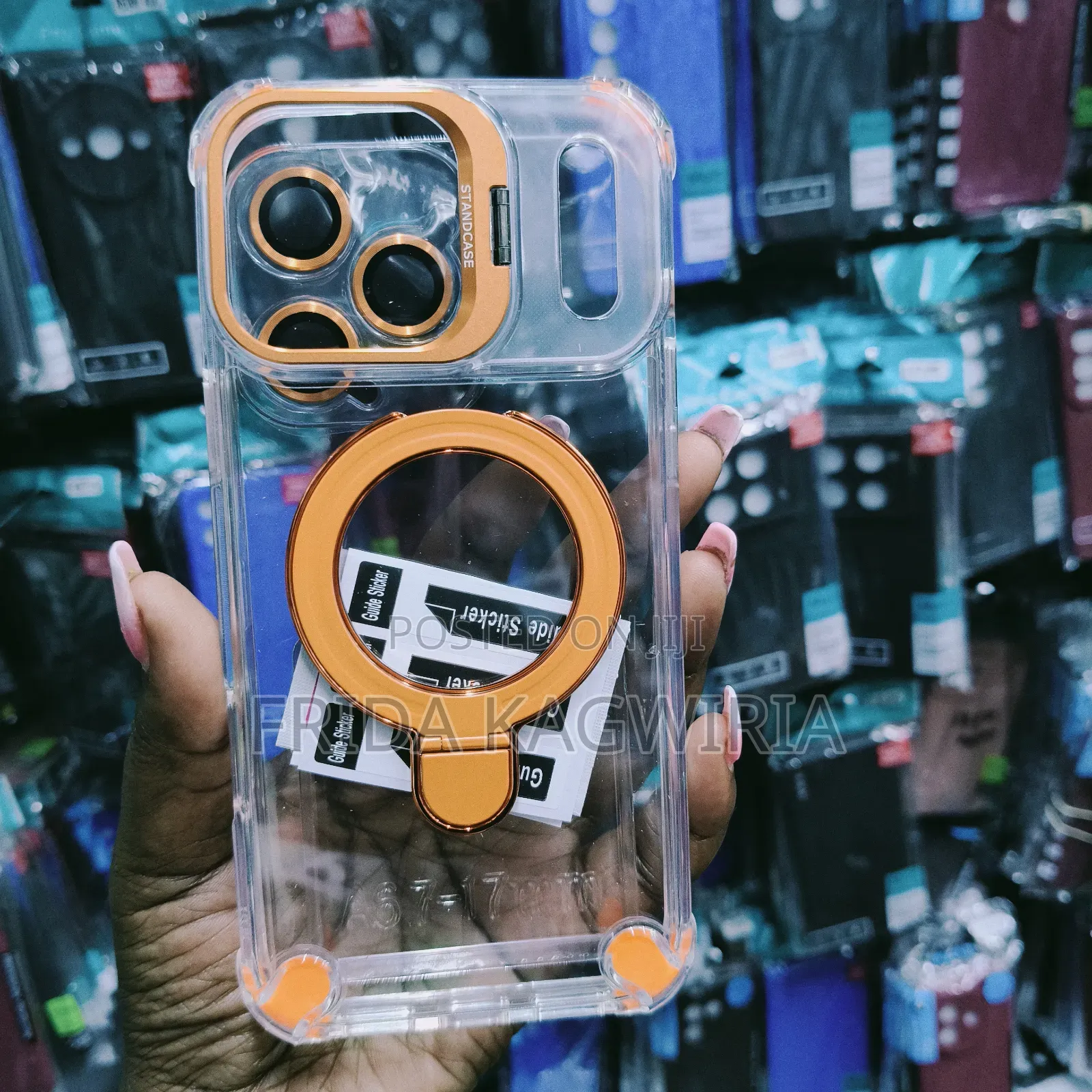 Clear Magsafe Case For iPhone 17 Pro Max With Stand $ Lens Protector