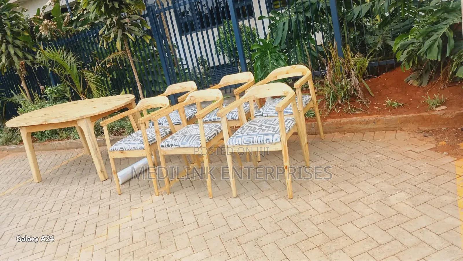 Wooden Upholstered Tub Armchairs