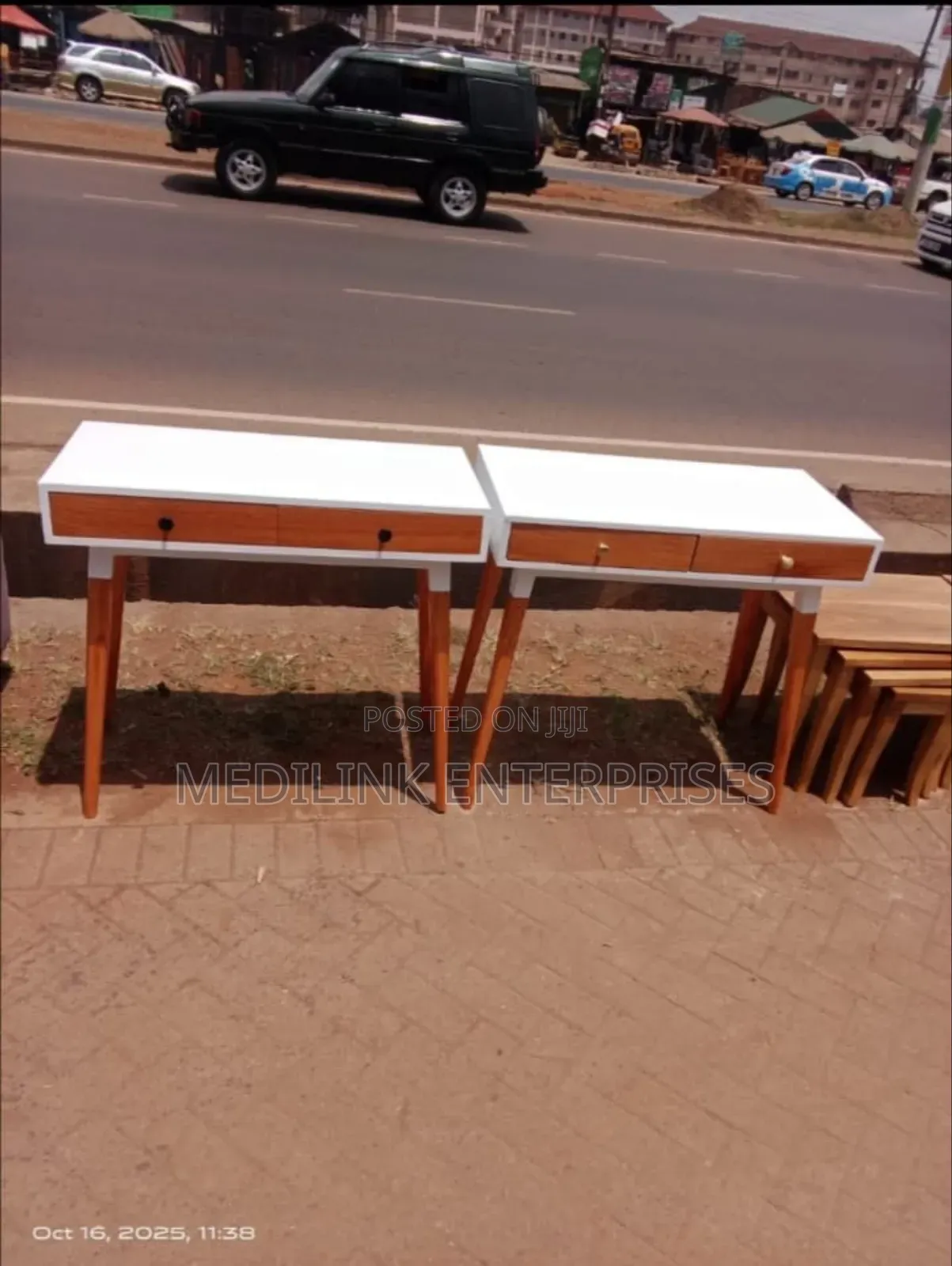 Whitish Vanish Console Tables