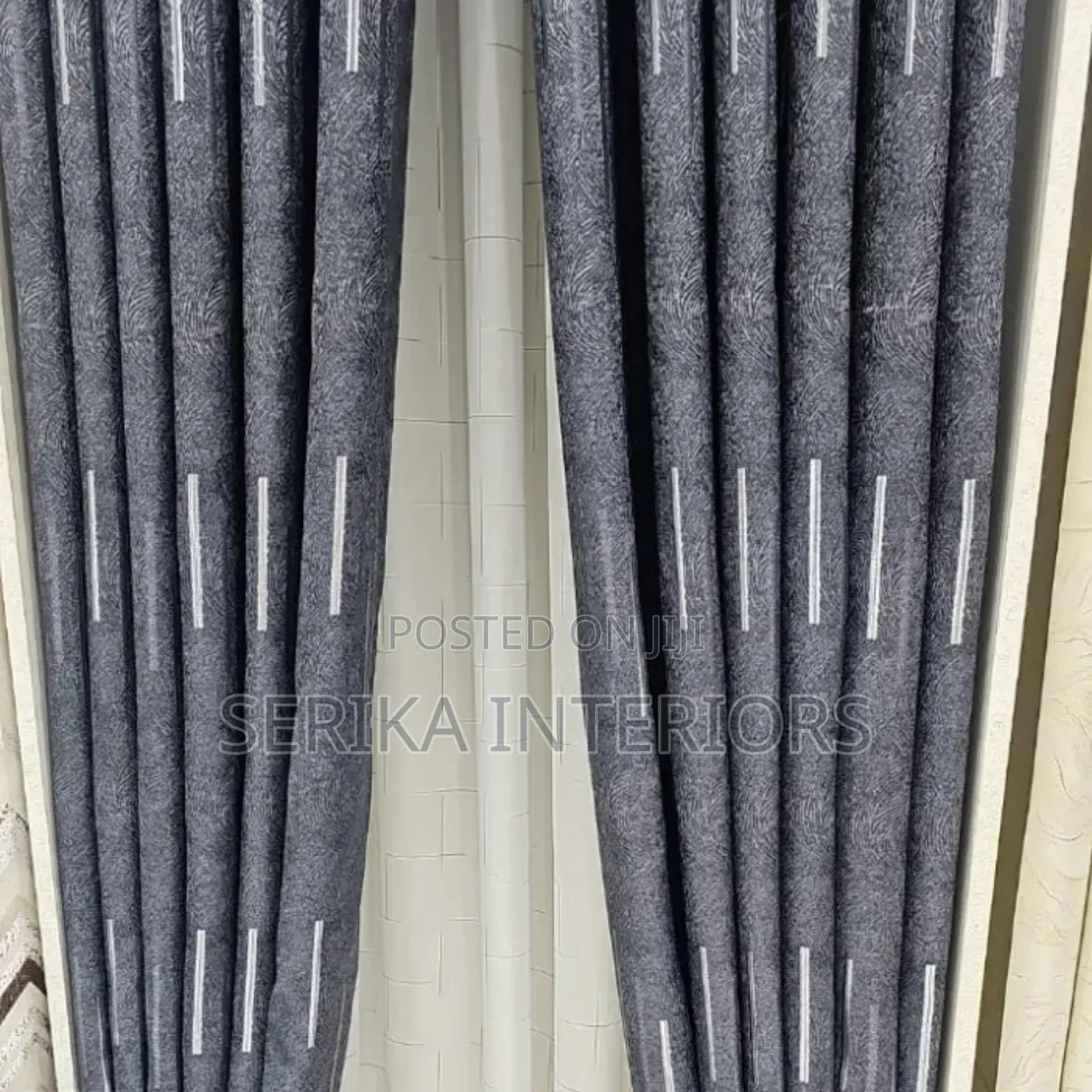 Dark Grey Curtains Curtains Environmental Friendly Dusty Free