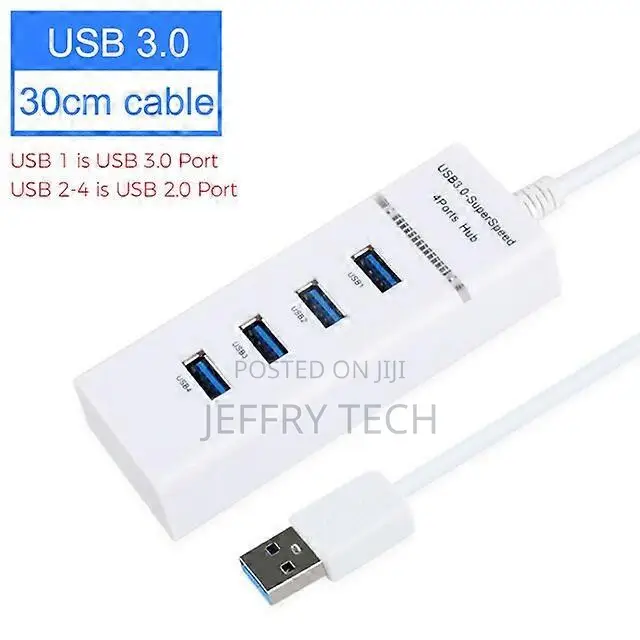 4 Ports 3.0 Usb Splitter High Speed Ulti Splitter Usb Adapter Expansio