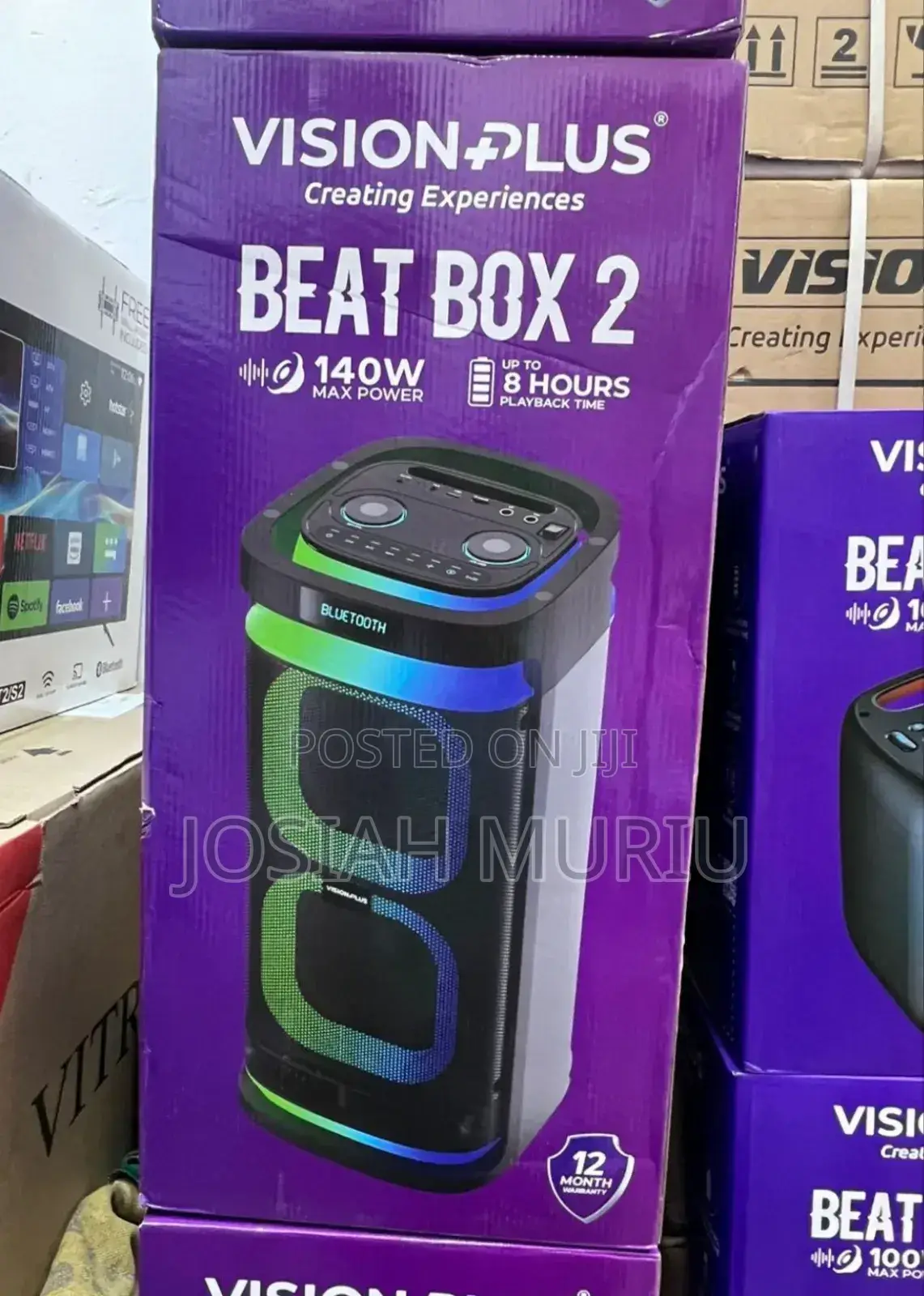 Vision Plus Beatbox Two Vp6bb2 Portable Party Speaker.