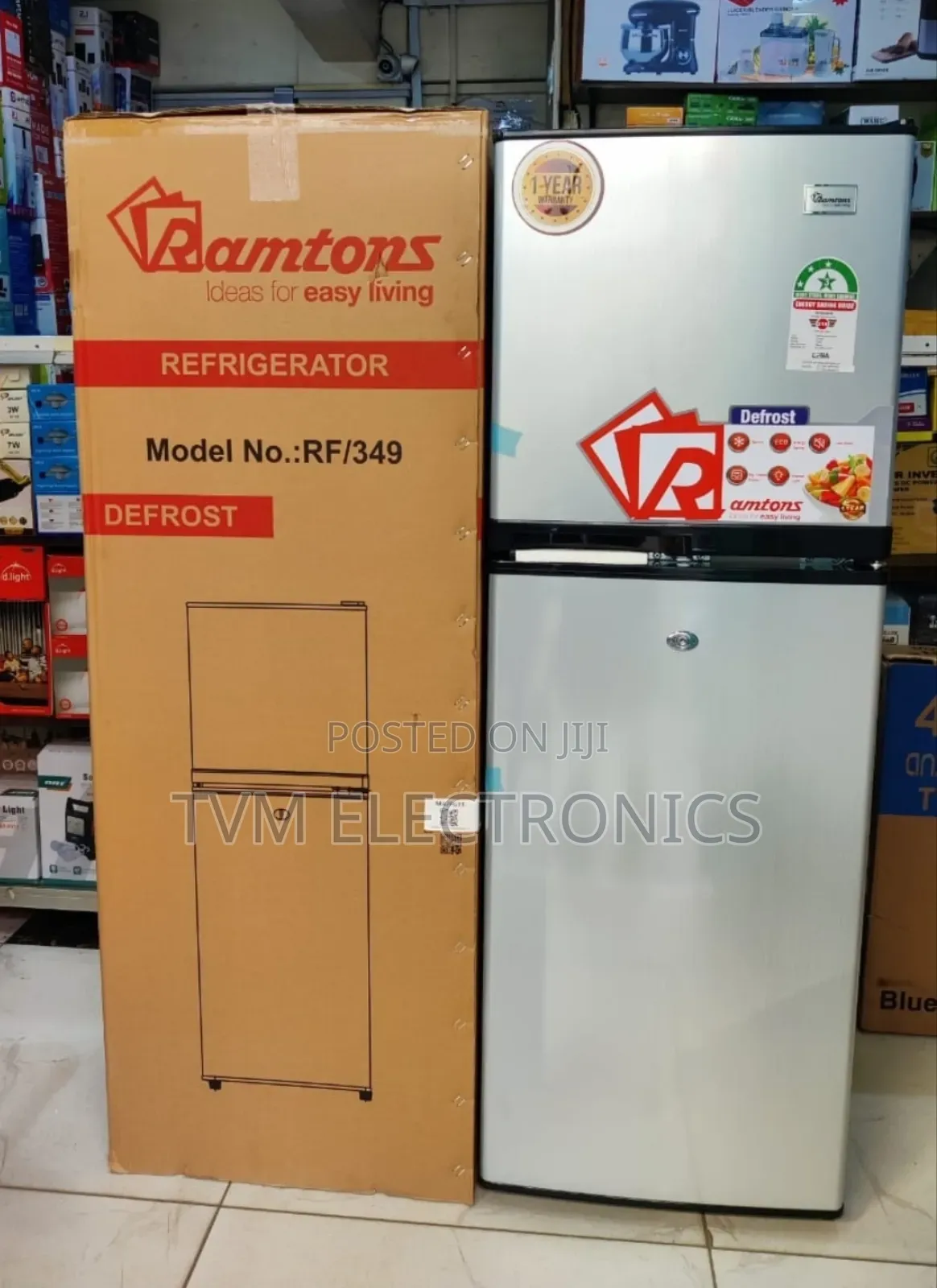 Ramtons 138lt Double Door Fridge Direct Cool, Stainless Steel – Rf/349