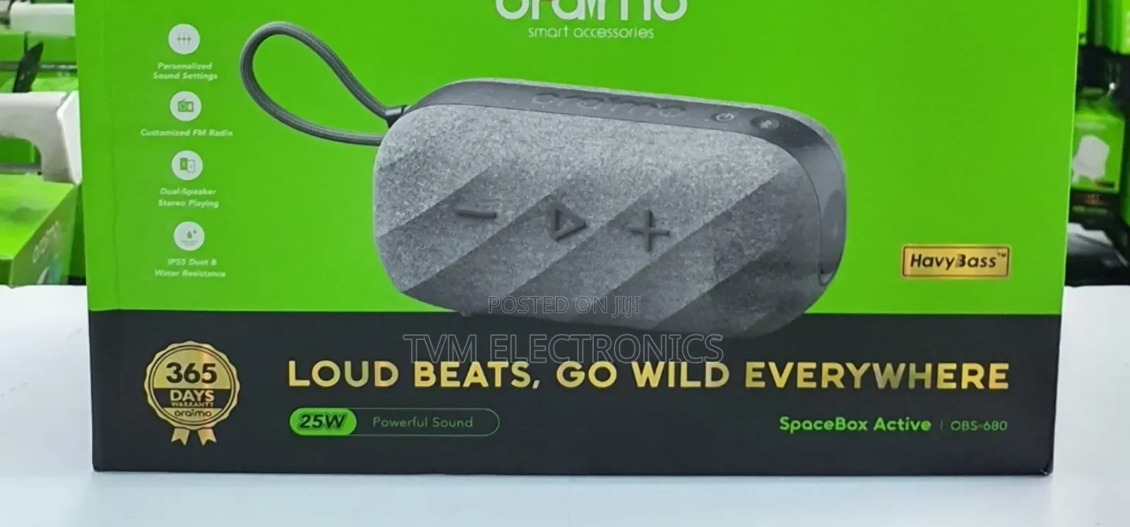 Oraimo Spacebox Active 25w Powerful Fm Custom Portable Wireles Speaker
