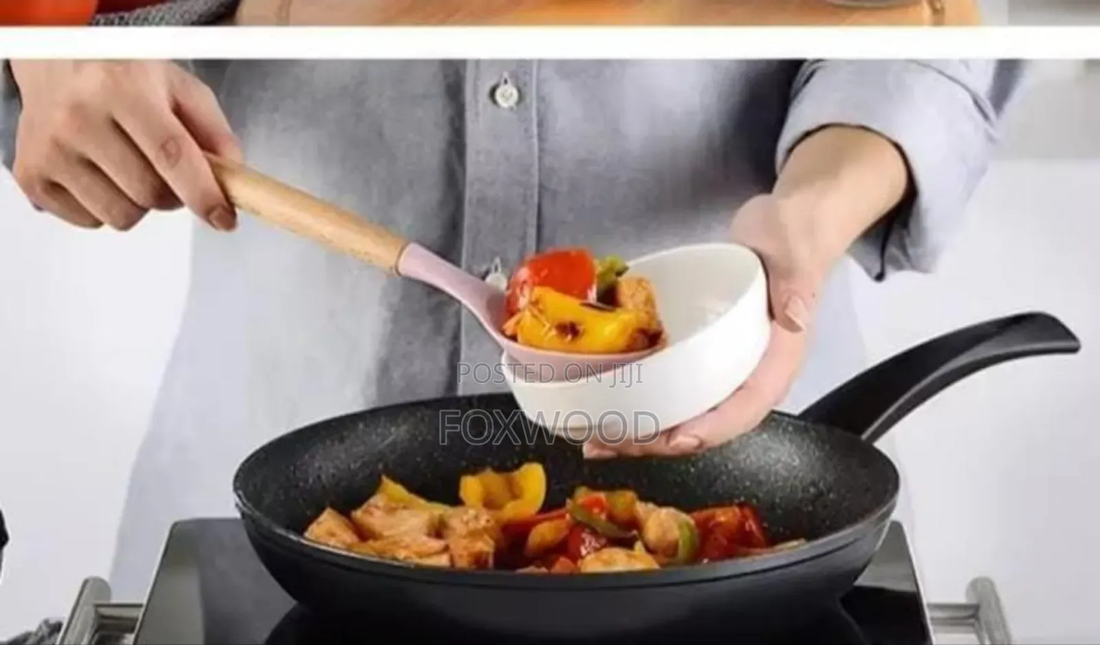 Silicone Wooden Handle