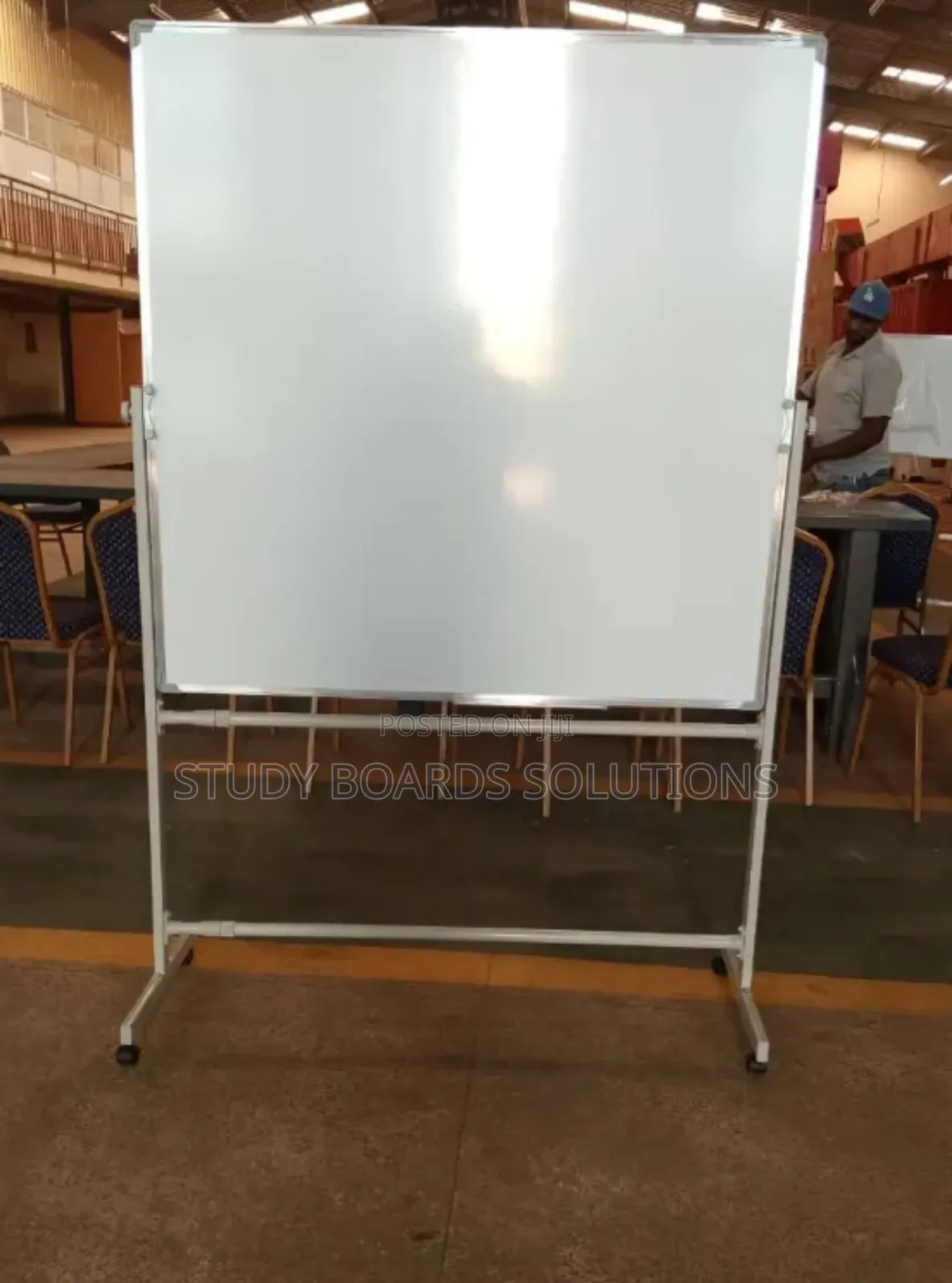 4ftx4ft Presentation Magnetic Whiteboard With Wheeled Stand