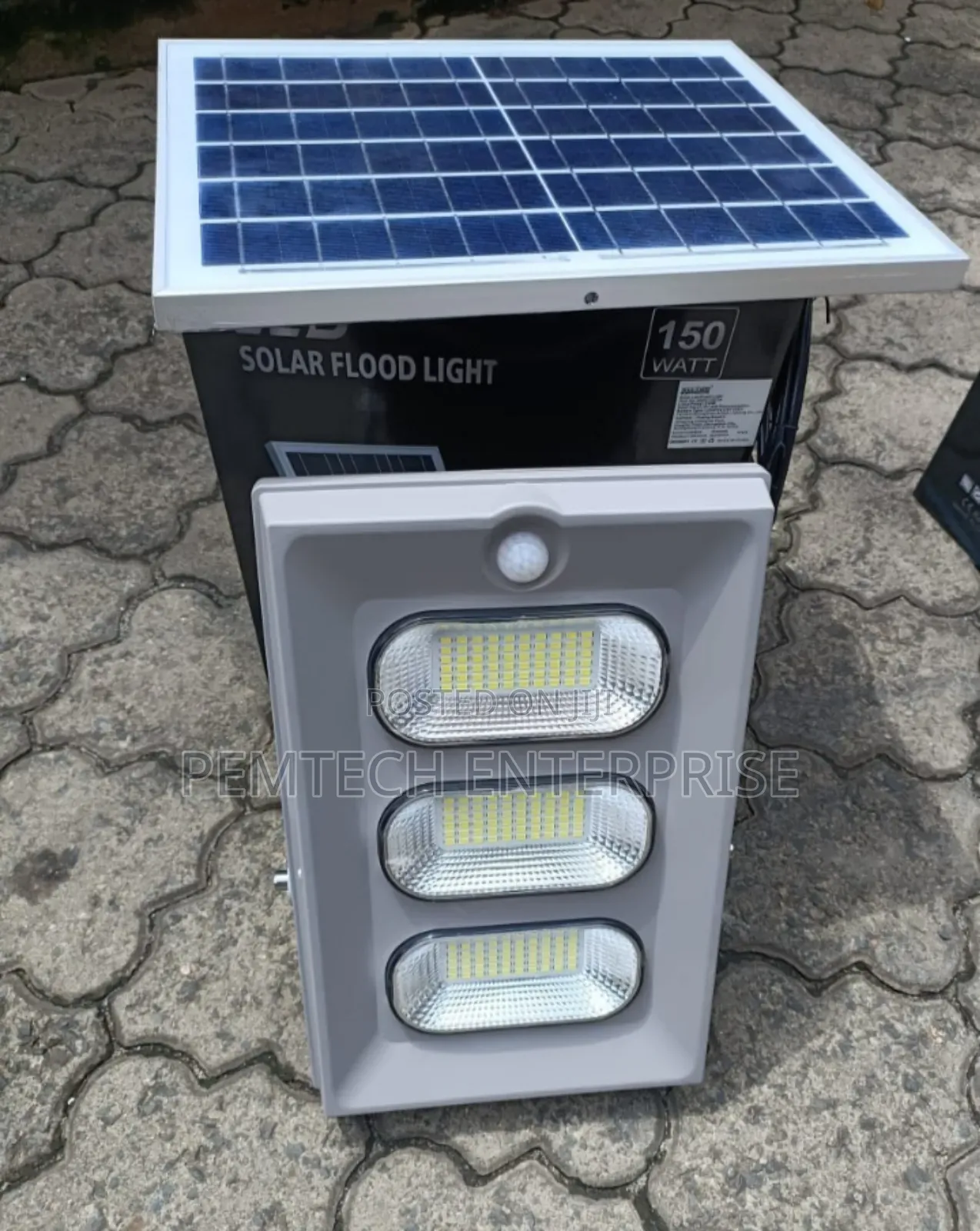 150w Alltop Solar Led Flood Light With a Motion Sensor.