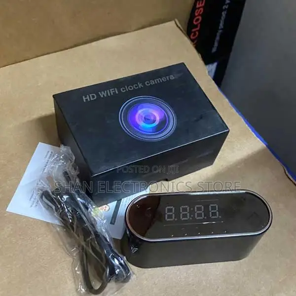 Portable Cam 1080p Motion Detection Digital Clock Night Vision