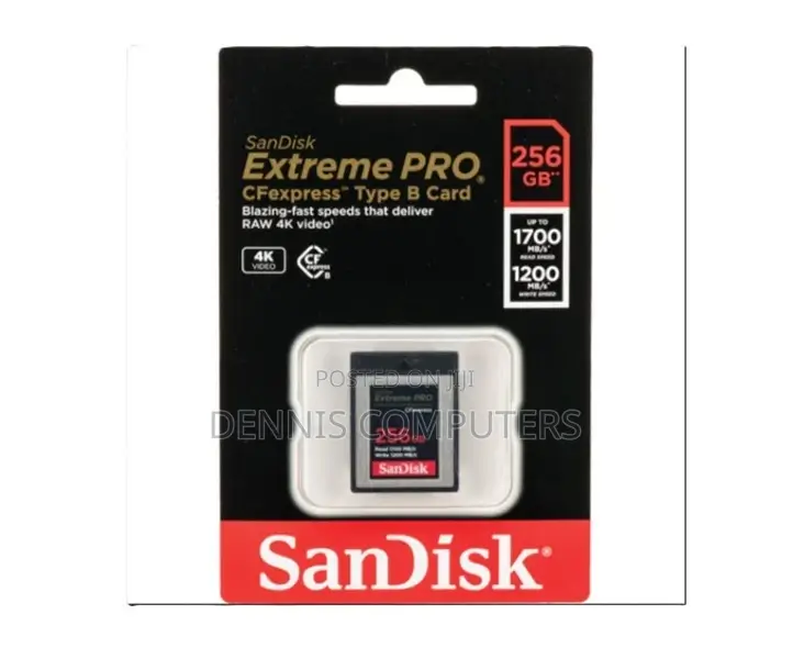 Sandisk Extreme Pro Cf Express B 256gb 1700/1200mb/S