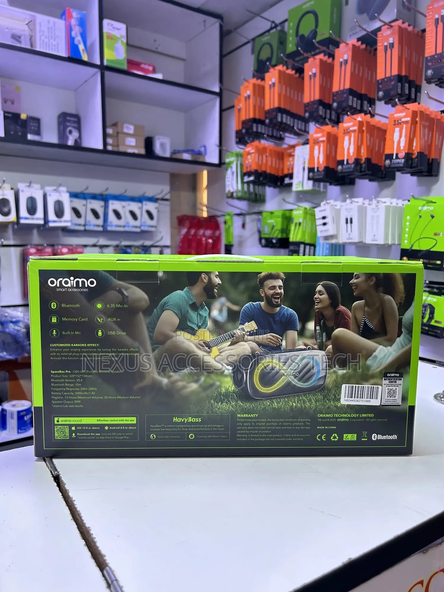 Oraimo Space Box Pro 80w Bluetooth Speaker/Loud Bass/Obs-682
