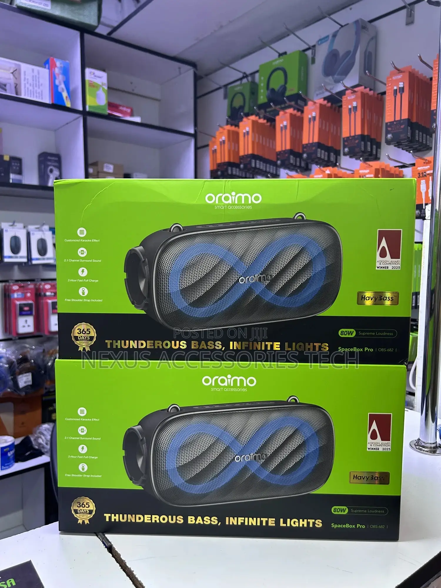 Oraimo Space Box Pro 80w Bluetooth Speaker/Loud Bass/Obs-682