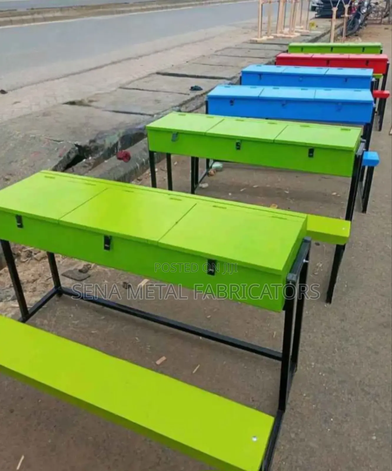 3 Drawers School Bench Desk.