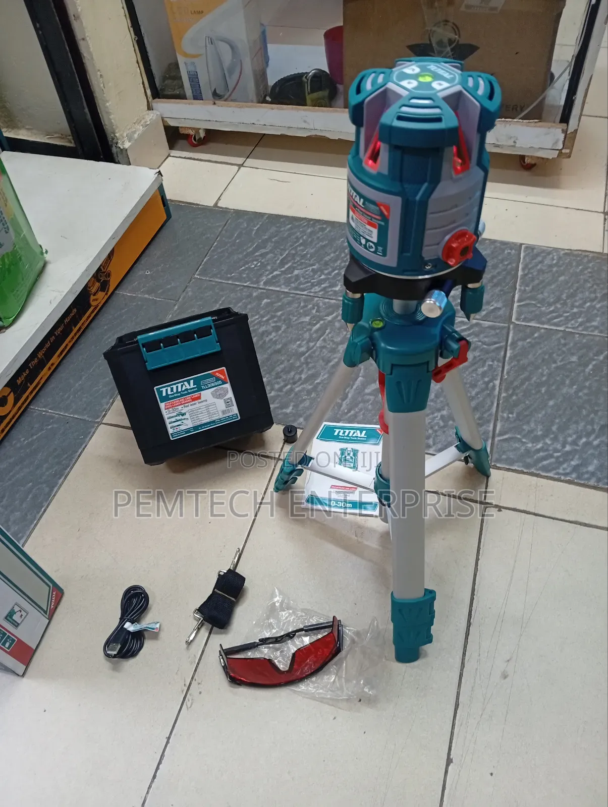 Total Tll306505 Self-Leveling Line Laser With Red Laser Beams