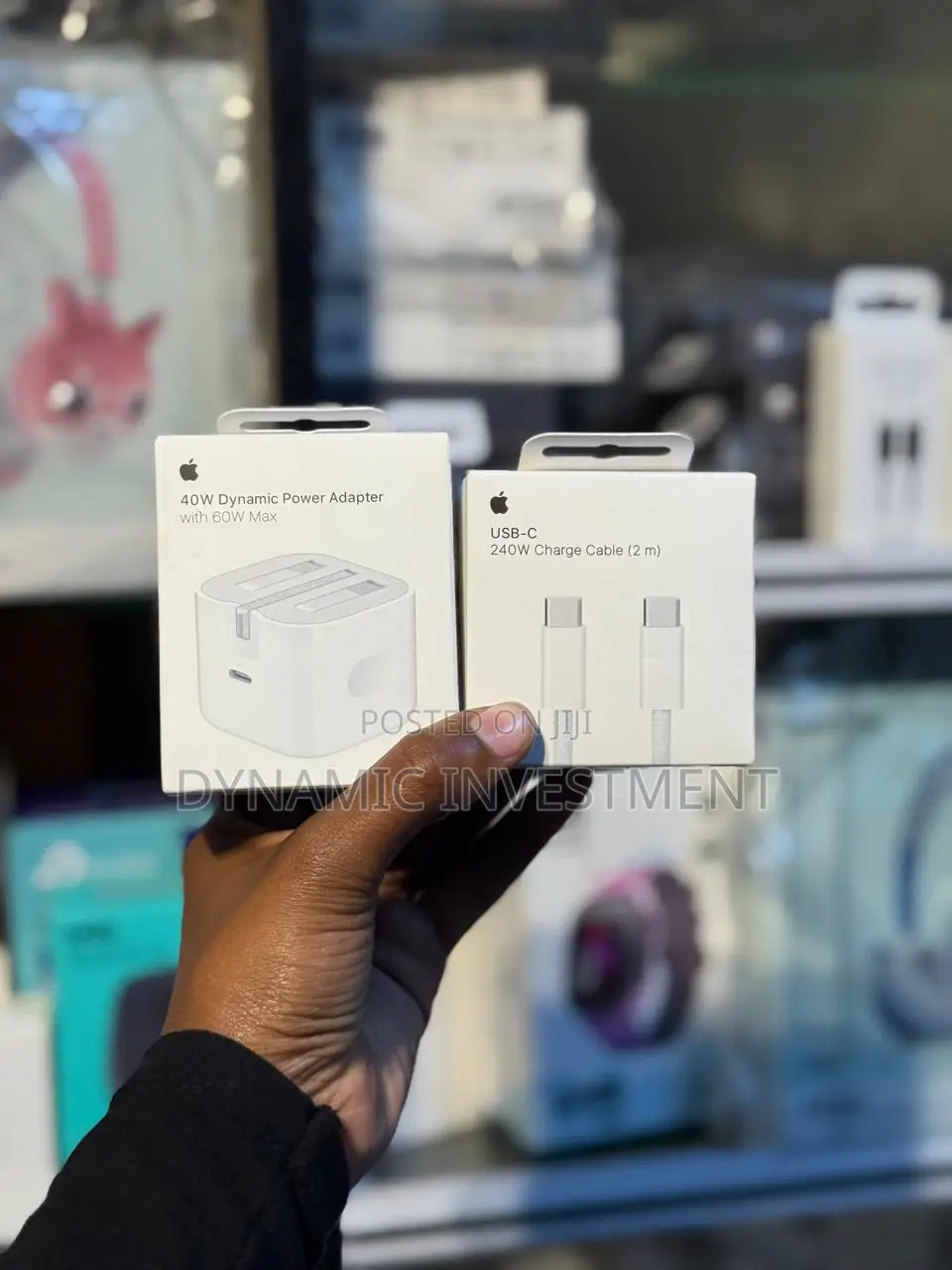 Apple USB C 40w Power Adapter With USB C- C 240w Braided Cable (2m)