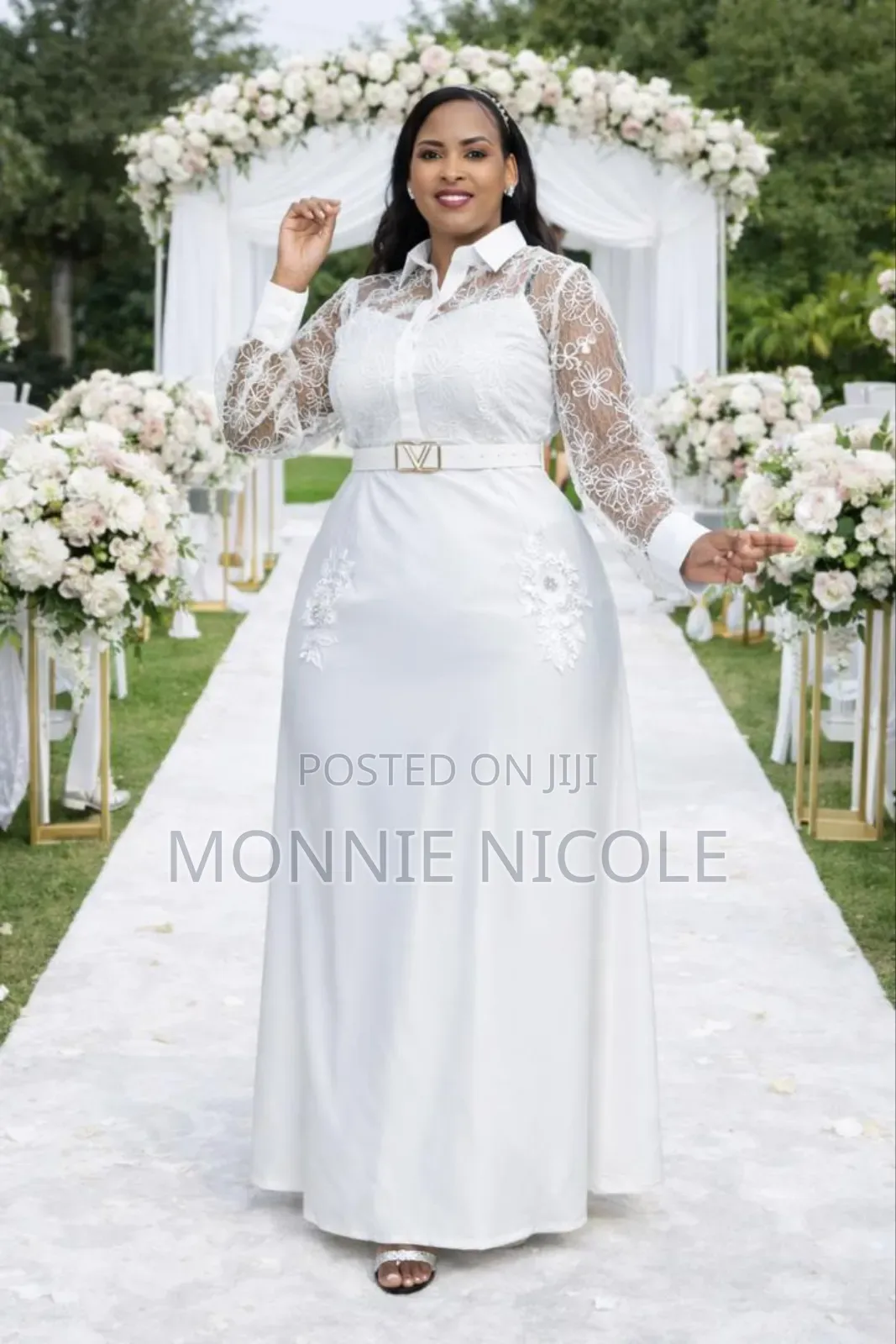 Elegant White Casual Long Dress