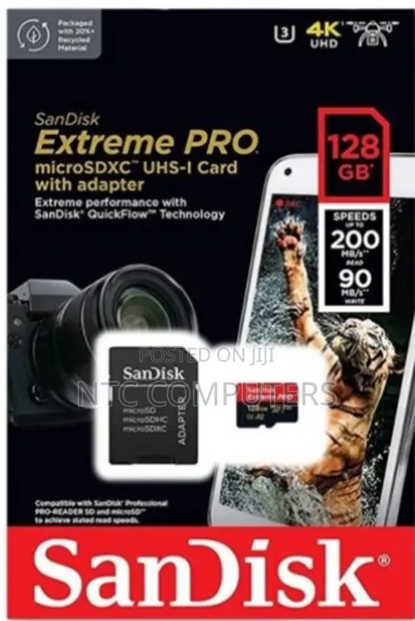 Sandisk 128gb Extreme Pro (200mb/S) Micro SDXC Card