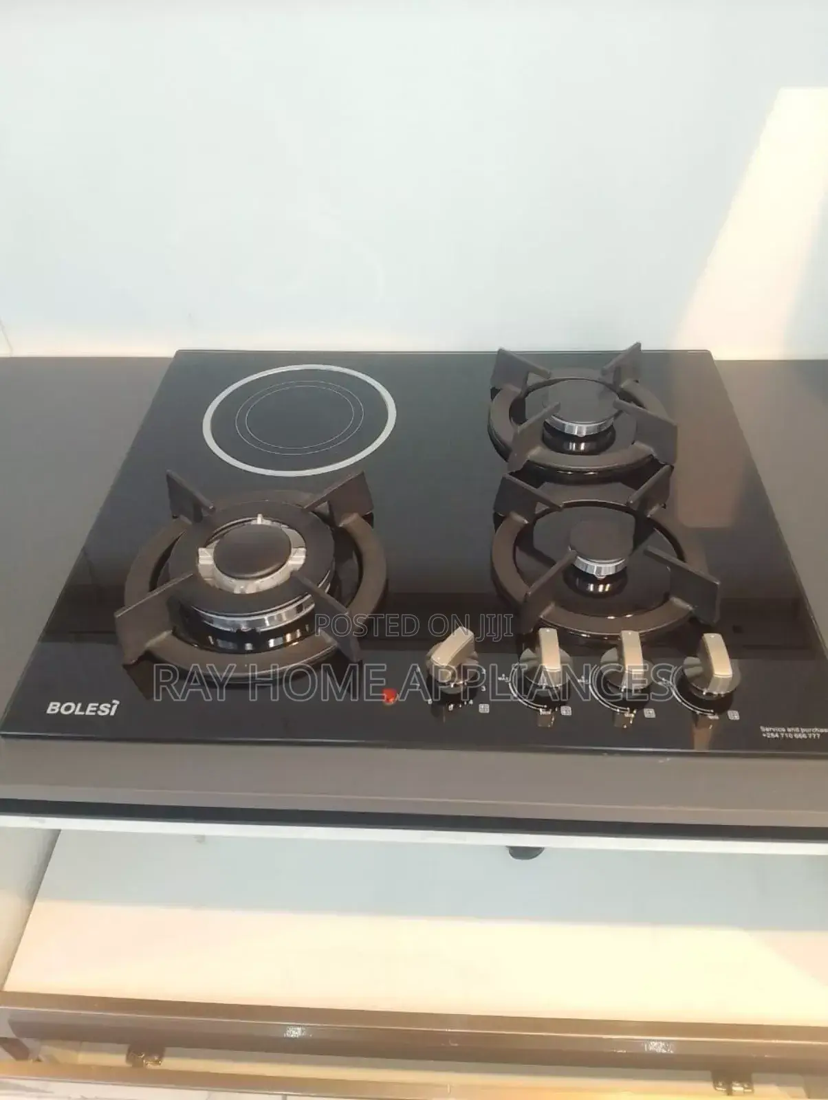 60cmbolesi Hob 3g+1i.Electric With Gassensor Wokburner Inbuilt Gashod