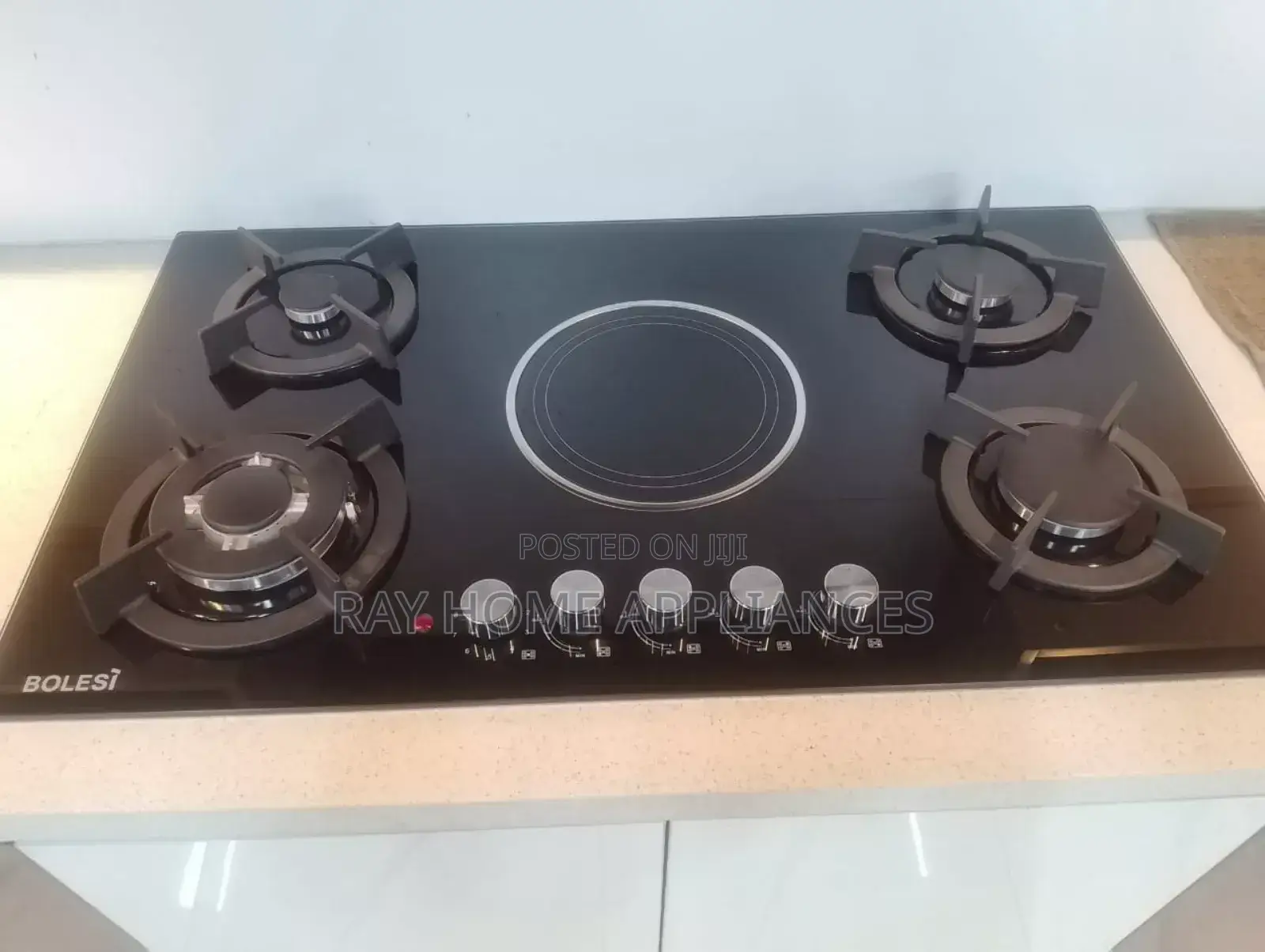 90cm Bolesi Hob 4g +1electric With Gassensor Wokburner Inbuilt Gashod