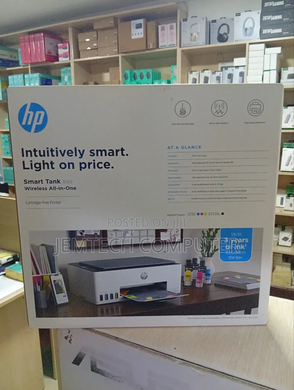 Hp Smarttank 580 Aio Wifi Colour Wireless Solid Ink Printers