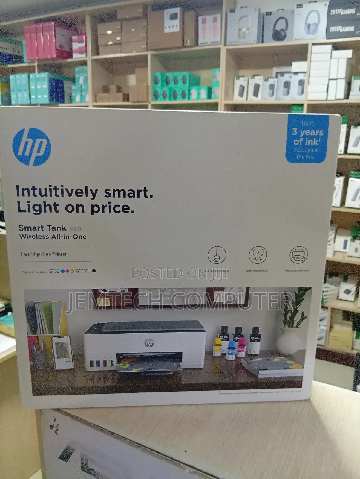 Color Wireless Ink Printer Hp Smart Tank 580 Aio Wifi