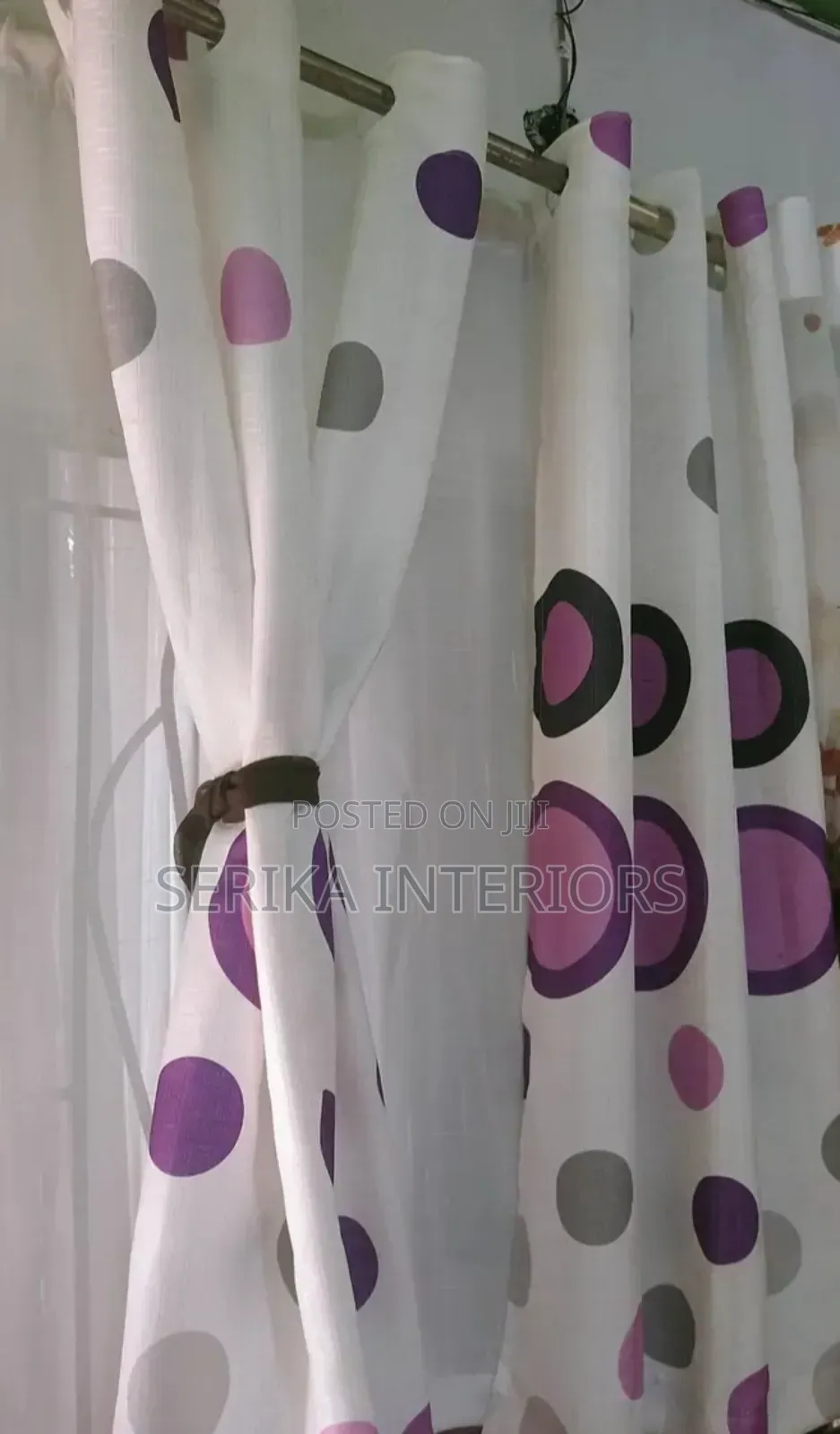 Polkadot Curtains Curtains Environmental Friendly Free Stitched
