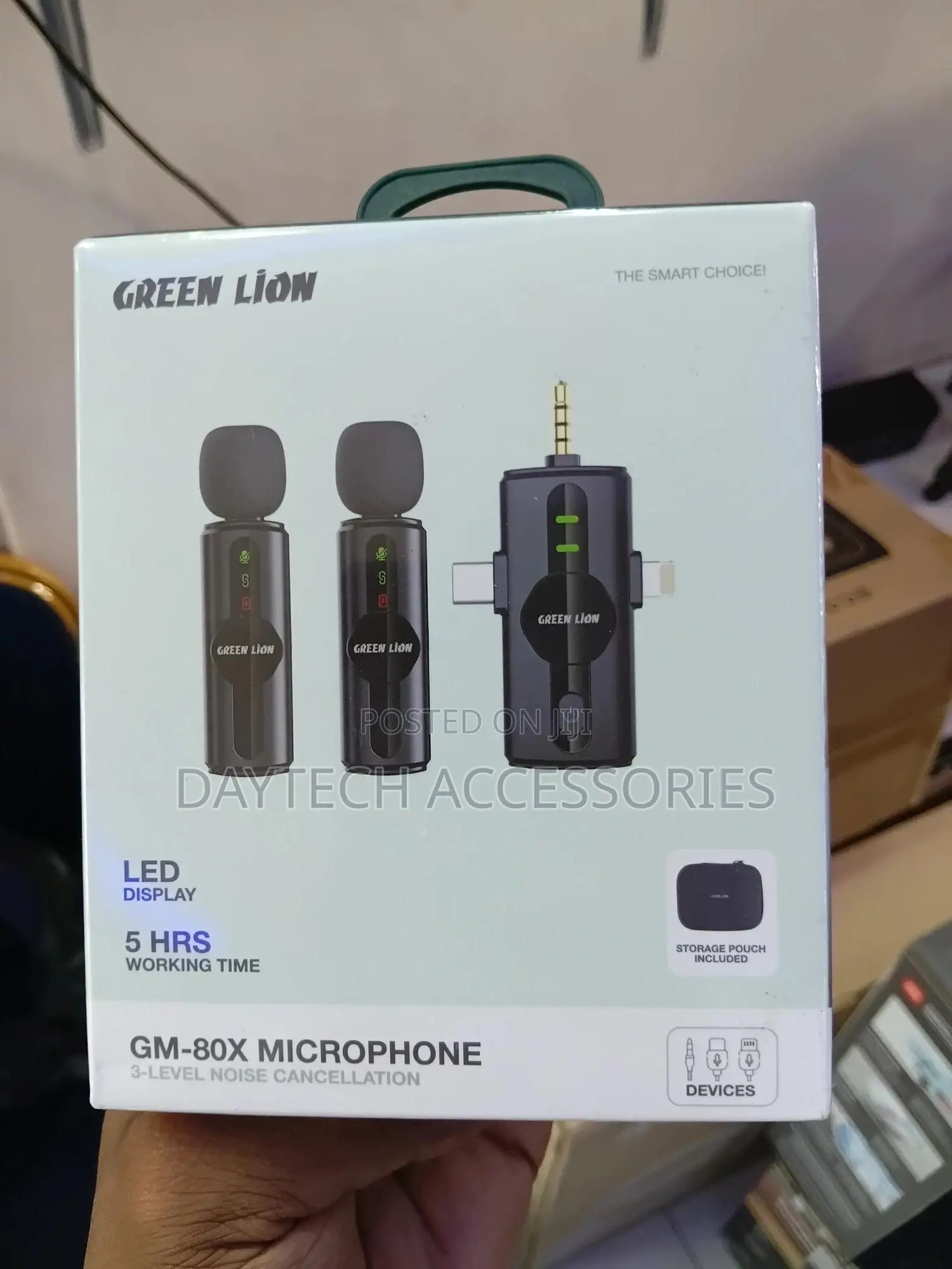 This Is a Green Lion Gm-80x 3-in-1 Dual Wireless Microphone System.