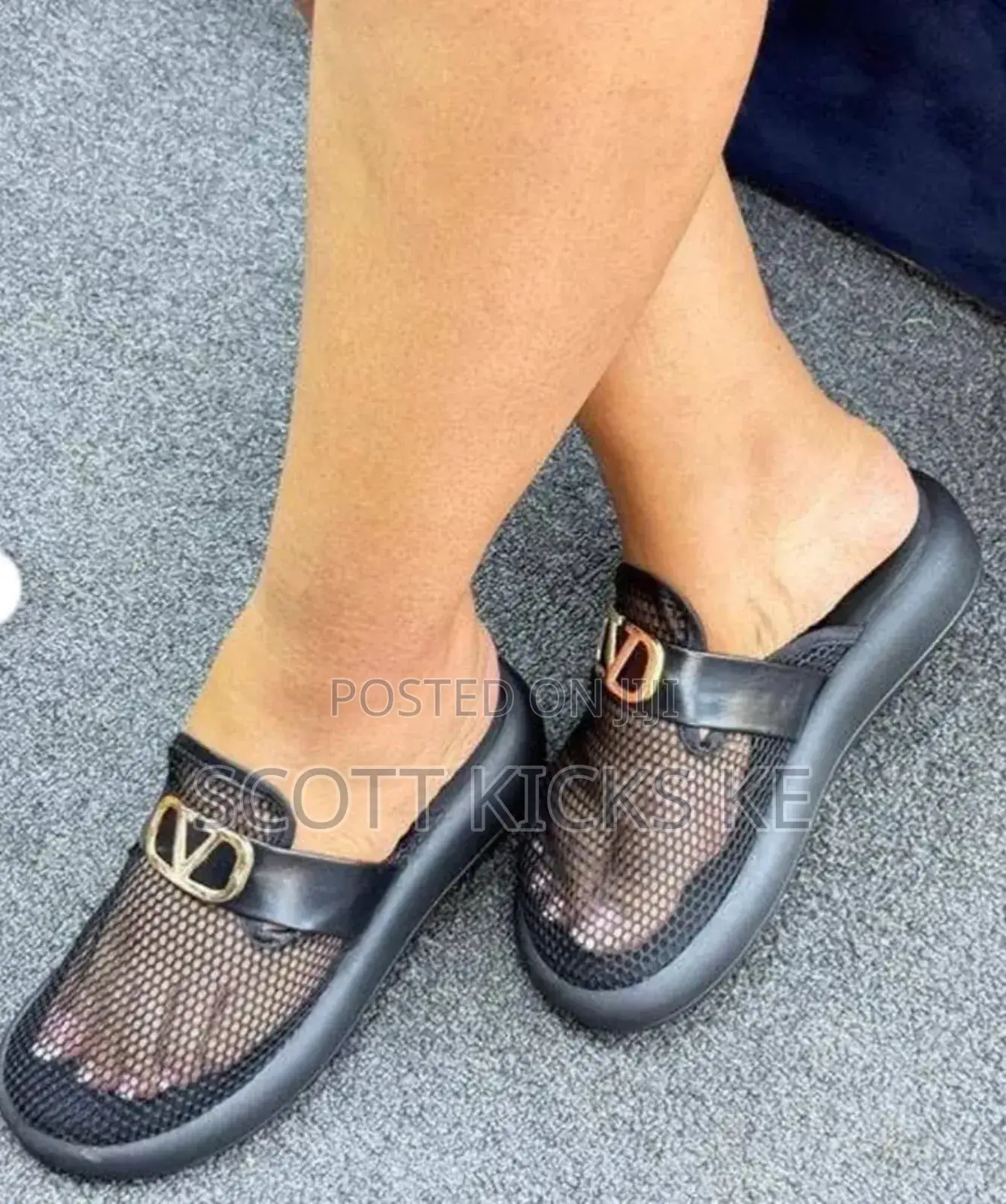 Mesh Flat Mules Ladies