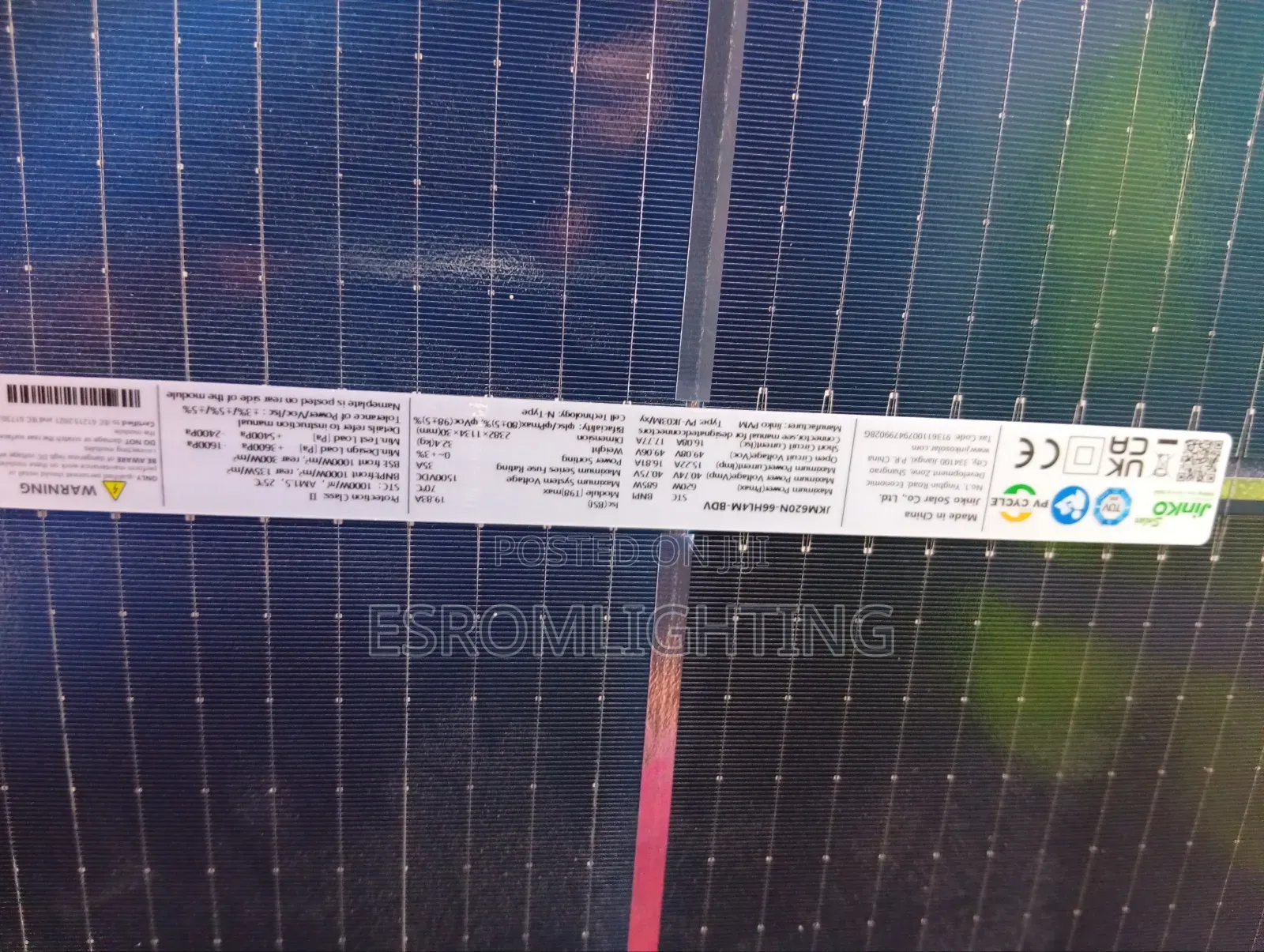 Jinko 620w Solar Panel – Kes 11,800