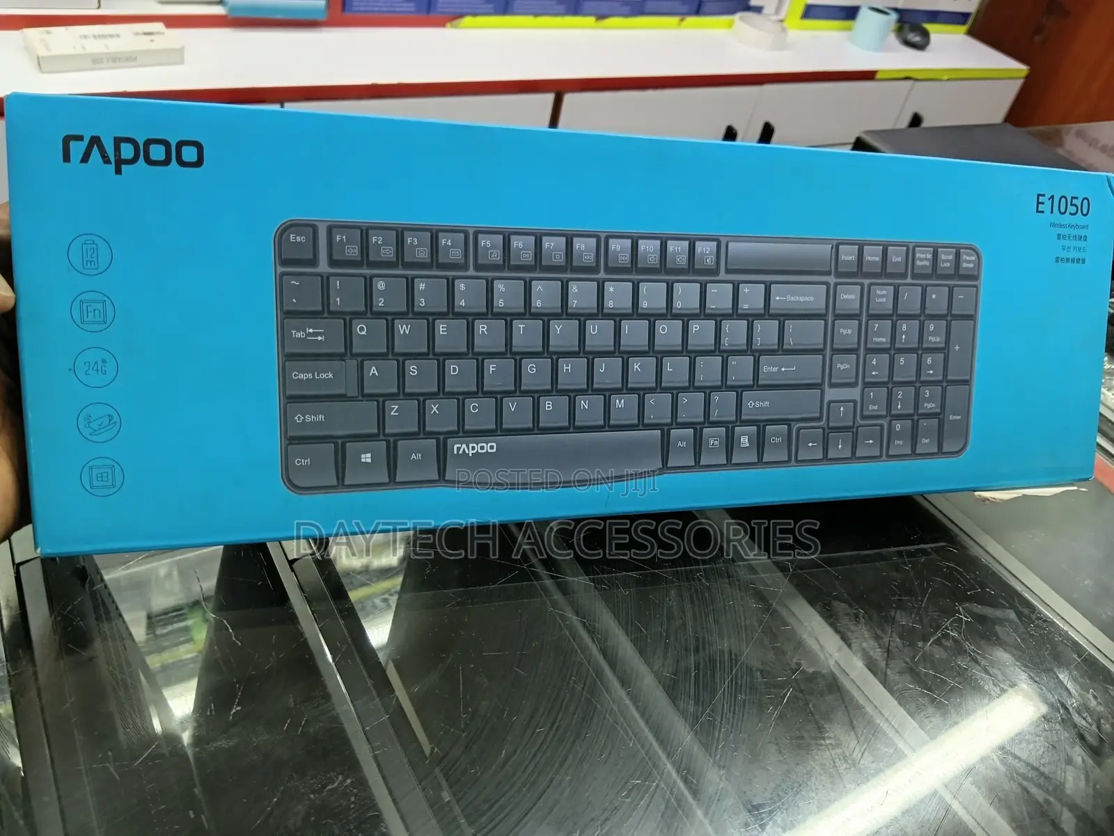 Rapoo E1050 Spill-Resistance 2.4ghz Keyboard Nano Receiver